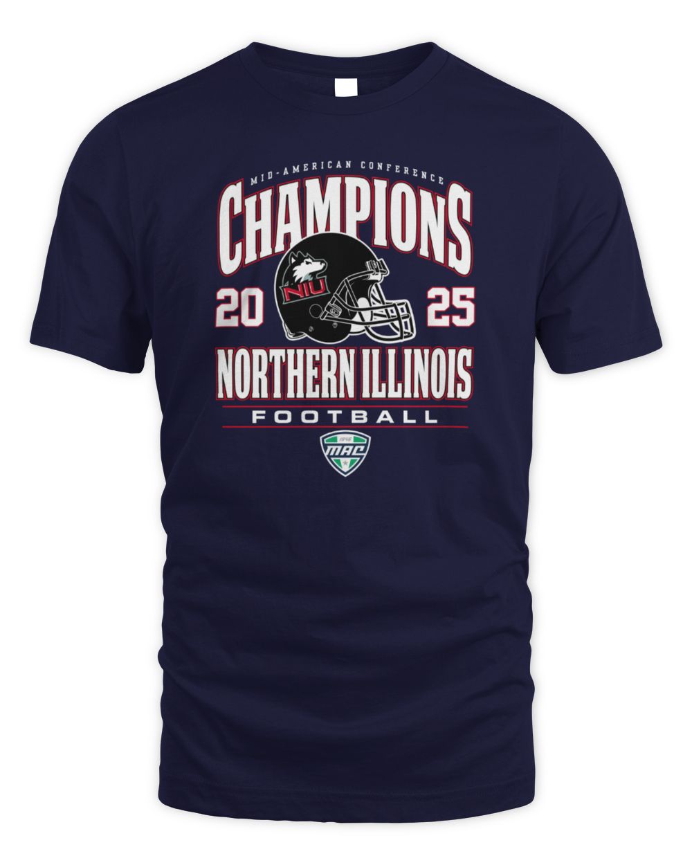 Northern Illinois Huskies Helmet 2025 MAC Football Champions T-Shirt