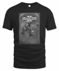 Helldivers Shop Helldivers Grayscale Game Poster T-Shirt