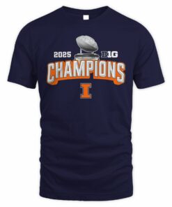 Illinois Fighting Illini 2025 Big Ten Football Champions Game Trophy T-Shirt