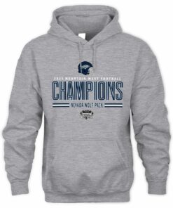 Nevada Wolf Pack Helmet 2025 Mountain West Conference Champions Hoodie