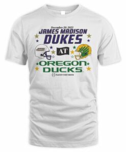 Oregon Ducks & JMU Dukes 2025 CFP First Round Matchup T Shirt