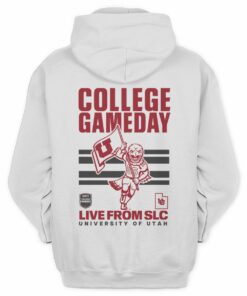 College Gameday Mascot Flag University Of Utah ESPN SLC Hoodie