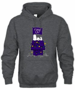 Washington Huskies Snoopy House Christmas Lights Hoodie
