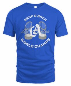 Pantone 294 Shop World Champs Back 2 Back LA Trophy T-Shirt