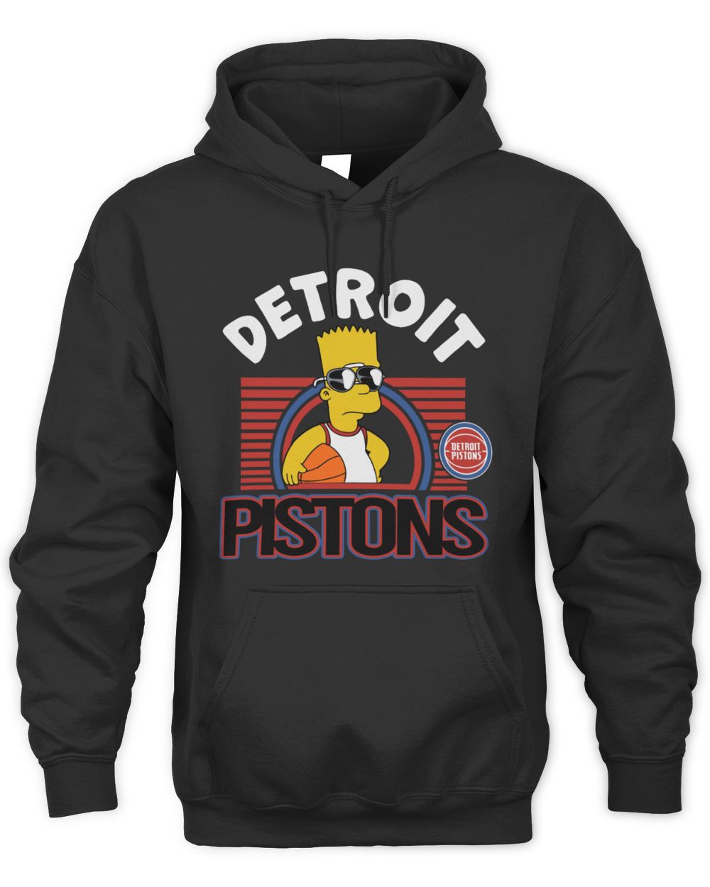 Detroit Pistons The Simpsons Bart Player Mashup Hoodie