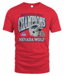Nevada Wolf Pack Helmet 2025 Mountain West Football Champions T-Shirt