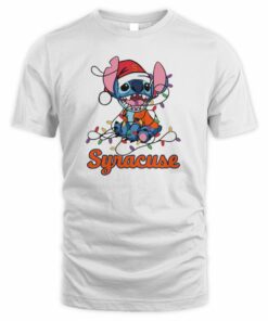 Syracuse Orange Cute Stitch Christmas Lights NCAA T-Shirt