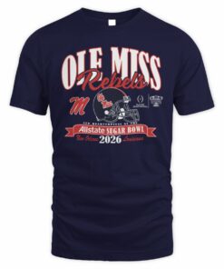 NCAA Shop Unisex Blue 84 Navy Ole Miss Rebels College Football Playoff 2026 Sugar Bowl T-Shirt