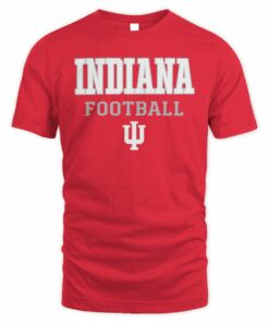 Men's Champion Crimson Indiana Hoosiers Football Stack T-Shirt