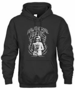 Hawthorne Heights Merch The Silence In Black Metal And White Black Hoodie