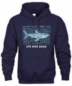 Life Is Good Merch Men's Life Was Good Shark Short Sleeve Official Hoodie