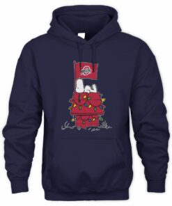 Ohio State Buckeyes Snoopy House Christmas Lights Hoodie