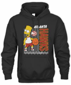 The Simpsons Bart Basketball Atlanta Hawks Homage Hoodie