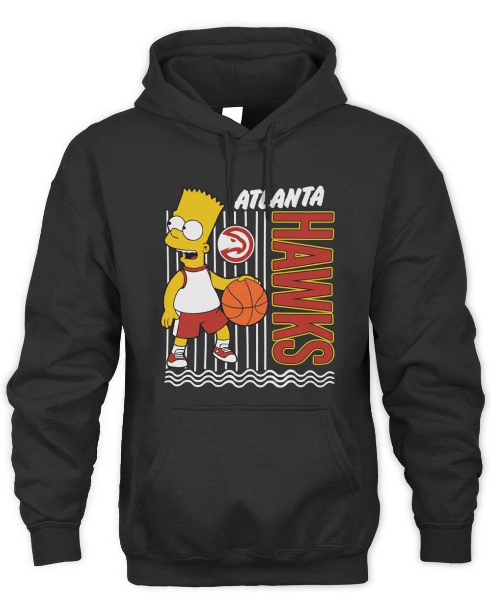 The Simpsons Bart Basketball Atlanta Hawks Homage Hoodie
