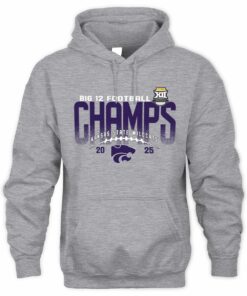Kansas State Wildcats Big 12 Champs 2025 Official Championship Football Hoodie