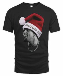 Chris Brown Store Merry Christmas Big Head T-Shirt