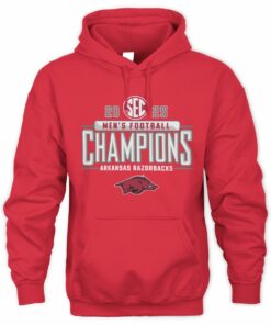 SEC Football Champions 2025 Arkansas Razorbacks Logo Hoodie