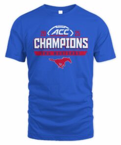 SMU Mustangs 2025 ACC Football Conference Champions Locker Room T-Shirt