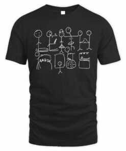 Leith Ross Shop Leith Ross Stick Figures Unisex Softstyle T-Shirt