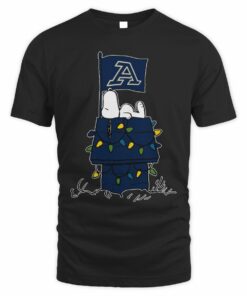 Akron Zips Snoopy House Holiday Lights T-Shirt