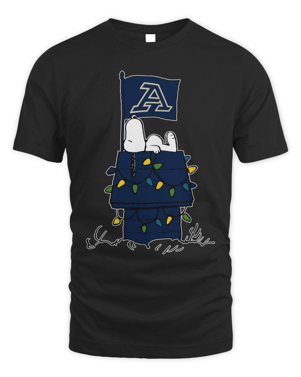 Akron Zips Snoopy House Holiday Lights T-Shirt