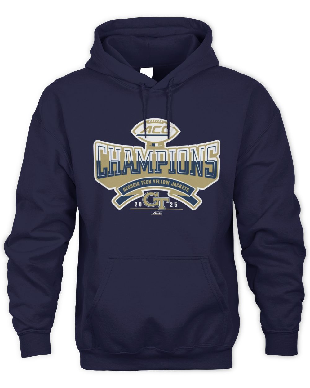 Georgia Tech Yellow Jackets Official ACC Football Champions 2025 Fan Hoodie