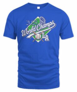 LA 2025 World Champs Baseball Trophy Script T-Shirt