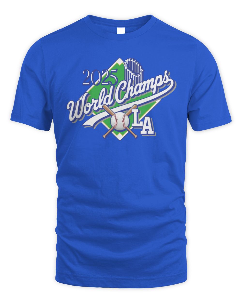 LA 2025 World Champs Baseball Trophy Script T-Shirt