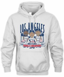 Los Angeles Dodgers 2024 2025 Caricatures Back To Back Champs Hoodie