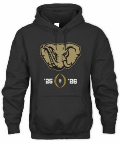 Alabama Crimson Football 2025-26 College Football Playoff Black Hoodie