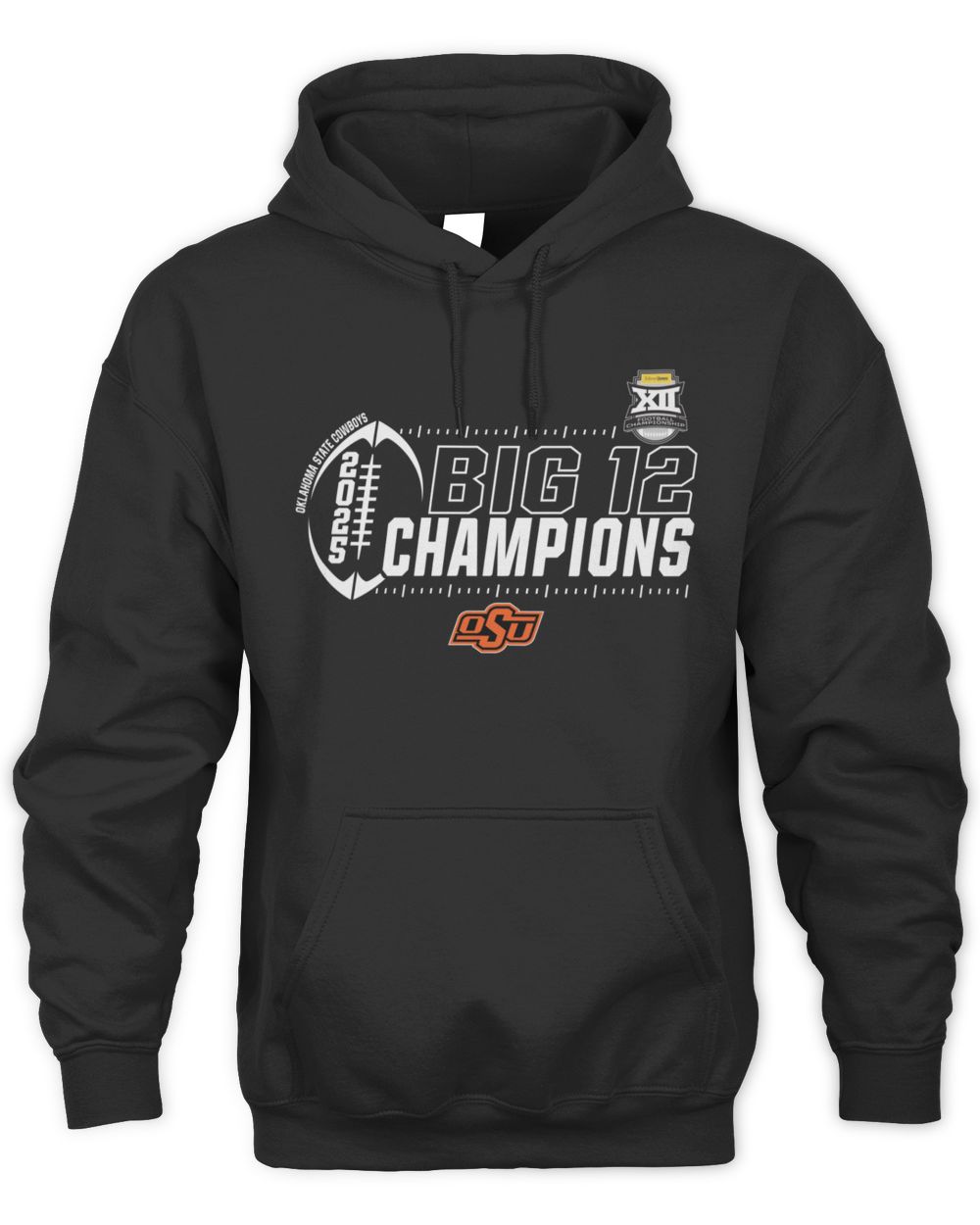 Official Oklahoma State Cowboys Football Champions Big 12 Conference 2025 Hoodie