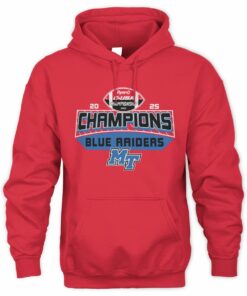 Middle Tennessee Blue Raiders Champions 2025 C-USA College Football Hoodie