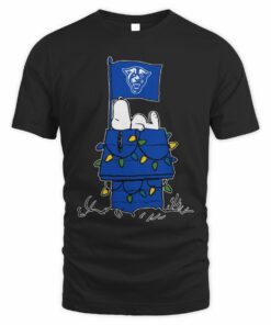 Georgia State Panthers Snoopy House Holiday Lights T-Shirt