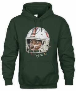 Nathaniel Joseph Game Face NIL Miami Hurricanes Football Helmet Hoodie