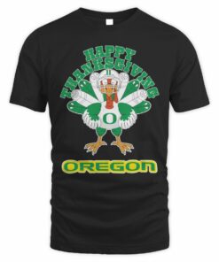 Oregon Ducks Happy Thanksgiving Turkey T-Shirt