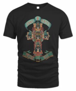 Guns N’ Roses Tour 2025 Mexico City Skull Cross Estadio GNP Seguros Band Shirt