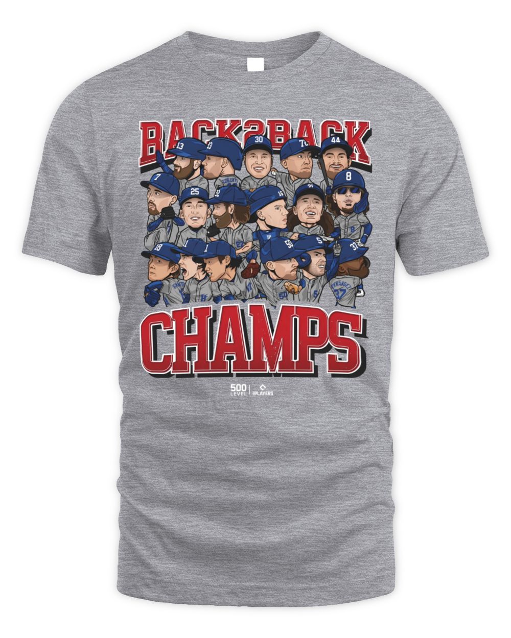 Los Angeles Dodgers Back 2 Back Baseball Champs 2025 Team T-Shirt