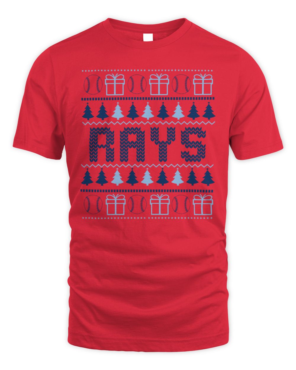 Tampa Bay Rays Baseball Christmas Ugly Sweater T-Shirt