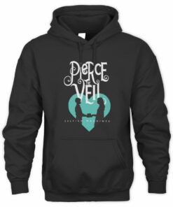 Ptv Merch Selfish Machines Logo Heart Stack Tee Black Hoodie