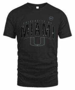 NCAA Shop Miami Hurricanes Flag T-Shirt Black
