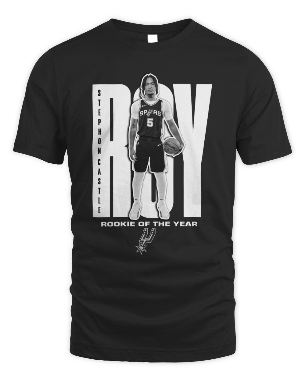 Stephon Castle San Antonio Spurs 2025 NBA Rookie Of The Year T-Shirt