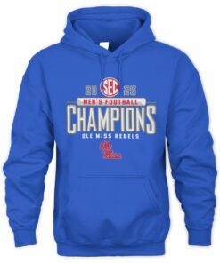 SEC Football Champions 2025 Ole Miss Rebels Logo Hoodie