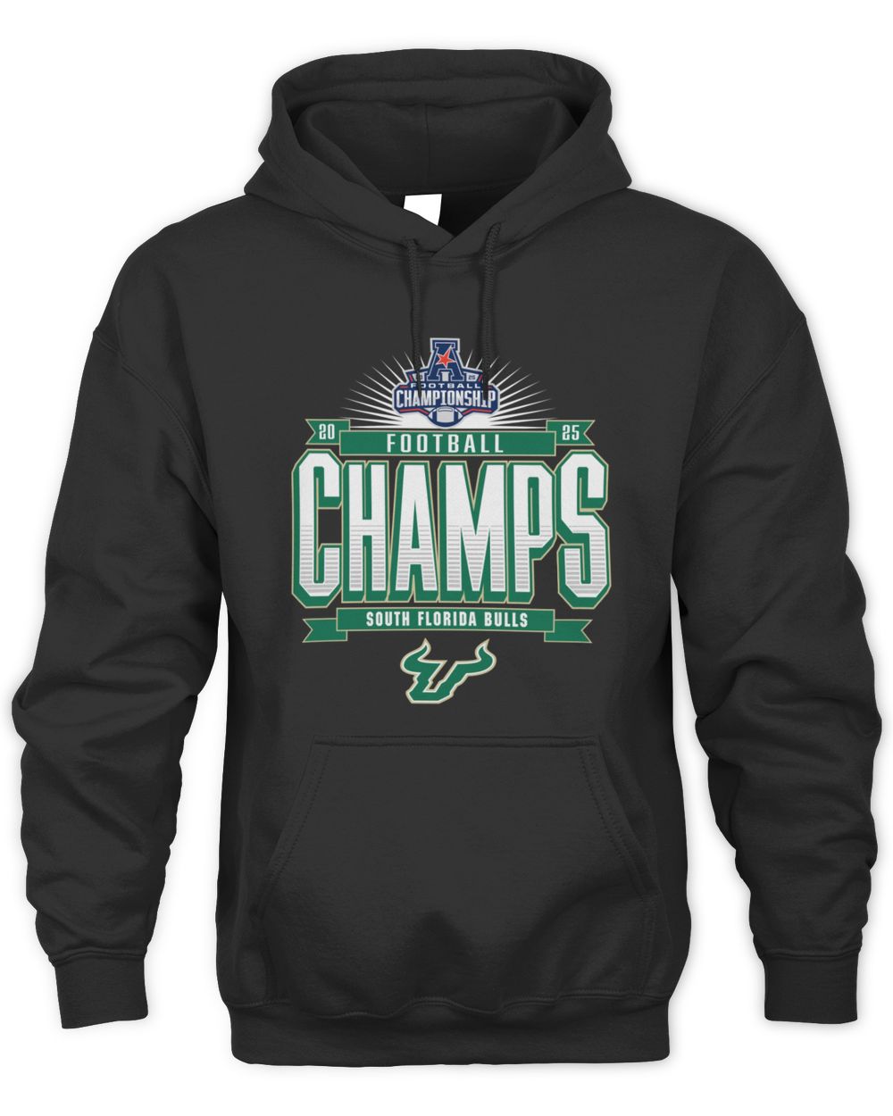 American Athletic Conference Football Champions 2025 South Florida Bulls Hoodie