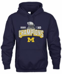 2025 Big Ten Football Champions Michigan Wolverines College Event Hoodie