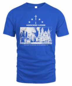 Knocked Loose Shop Knocked Loose Blinding Faith Royal Tee Shirt