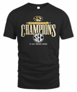 SEC Champions 2025 Missouri Tigers Football Graphic T-Shirt