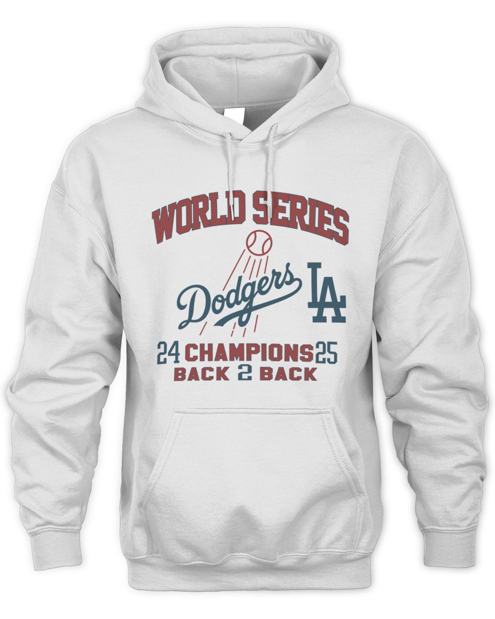 Dodgers World Series Baseball Champions 24 25 Back To Back Hoodie