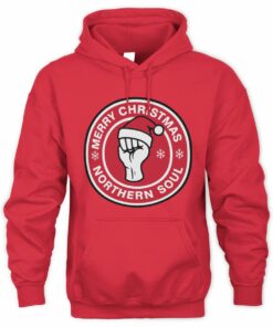 Northern Soul Merry Christmas Fist Logo Hoodie