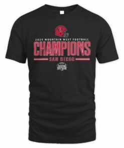 San Diego State Aztecs 2025 Mountain West Football Champions Helmet T-Shirt