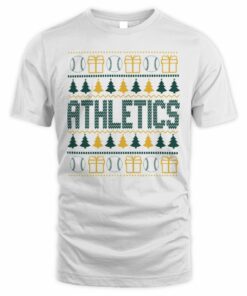 Oakland Athletics Baseball Christmas Ugly Sweater T-Shirt
